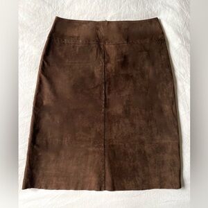 Vintage Margaret Godfrey 70s Brown Suede Skirt